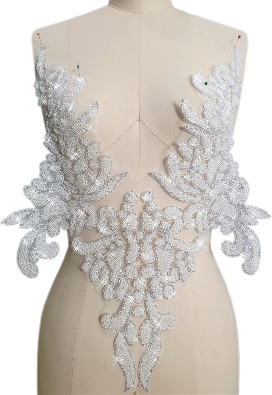 ニードルポイント ポワン・ド・ガーズ レース ハンカチ 花 リボン