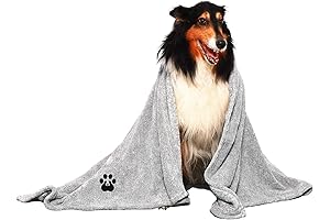 XL Dog Towel: Super Absorbent Microfiber Pet Bath Towel for Large Dogs