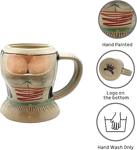 Miniatura 2 de 0.55 litros  OktoberfestHaus German Stein Oktoberfest - Taza de cerámica para cerveza, par de tazas de tirolesa alemana Okoberfest, artículos de