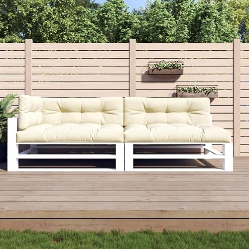 Miniatura 17 de Juego de 5 cojines grises para paletas de 31.5 x 47.2 x 3.9 pulgadas, resistente al agua, resistente a los rayos UV, poliéster suave al tacto