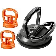 Dent Puller,Powerful Car Dent Puller, Car Dent Removal Kit,Dent Remover Tool for Car Body,Tiles Lifting,Objects Moving,Screen 1pcs Large Black+2pcs Small Orange