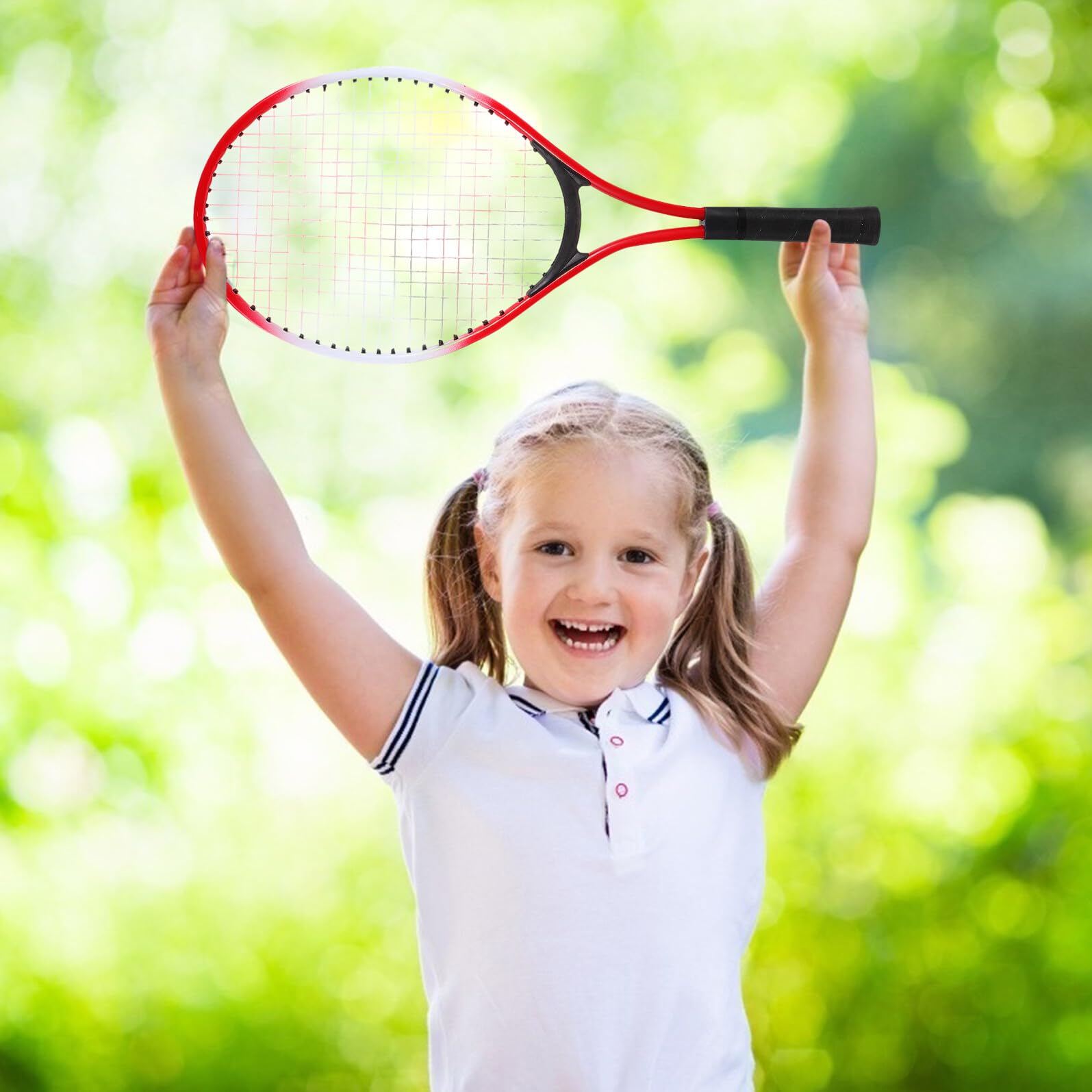Racchetta da Tennis con Palla, Set da 2 Pezzi per Bambini | Bambini e Ragazzi, Struttura in Ferroleghe, Rete Flessibile e Impugnatura Morbida, con Borsa