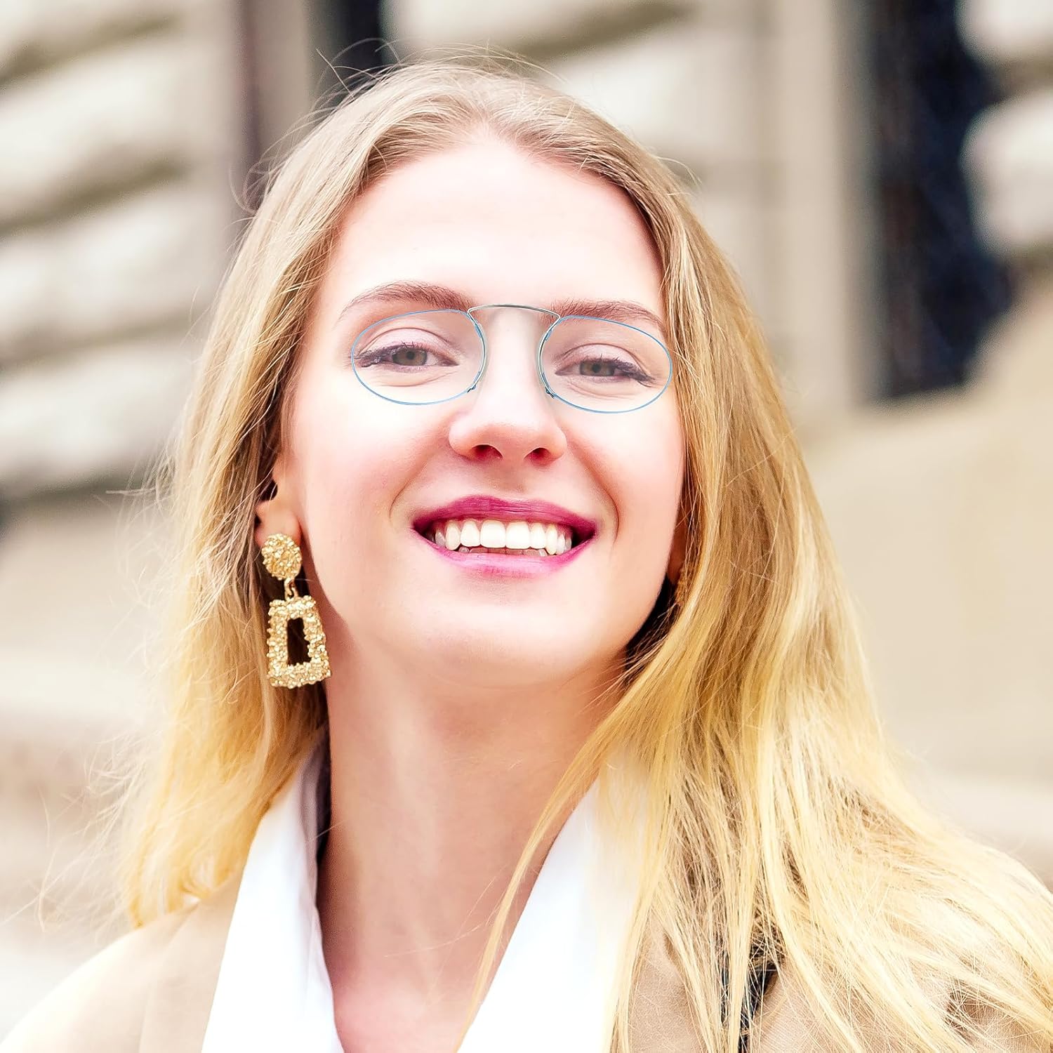 DXYXYO Mini Armless Reading Glasses for Women Men, 2 Pack Thin Legless Nose Clip Readers Compact with Small Portable Case - Image 7