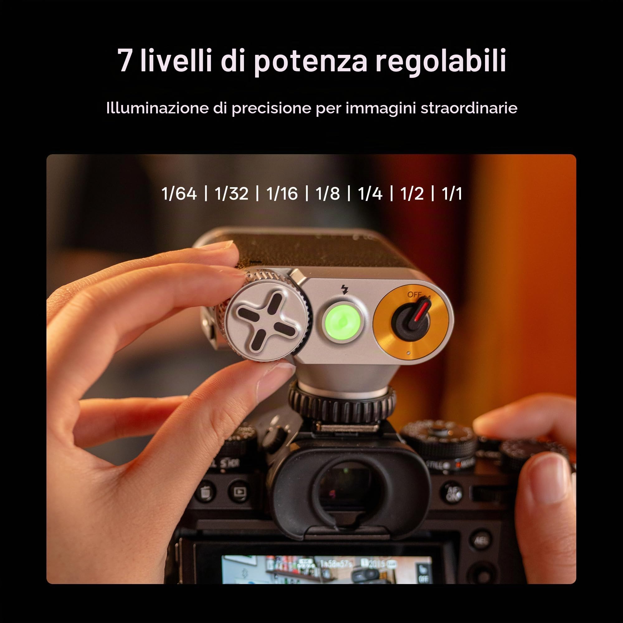 VILTROX Z1+ - Mini flash Speedlite, GN12 6500K, luce flash flash flash con 7 livelli, controllo ottico S1/S2, softbox rimovibile, compatibile con fotocamere Canon Fuji Nikon Panasonic Olympus