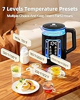 Vista 9 de Electric Tea Kettle with Temperature Control, Glass smart Water Boiler for Tea, Coffee & Boil, Automatic Shut Off, 12h Keep Warm & One-Touch 6