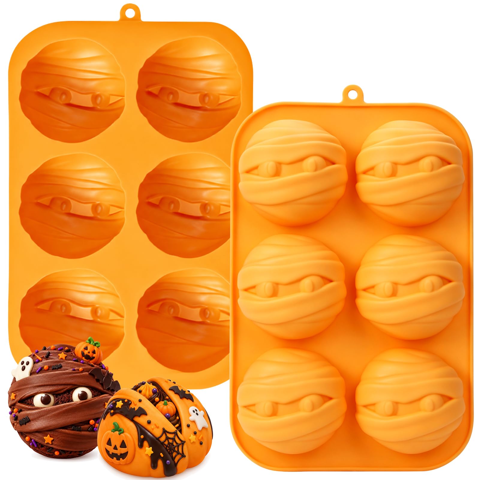 Palksky Ghost Silicone Molds - 2 Pack Halloween Candy Molds -13