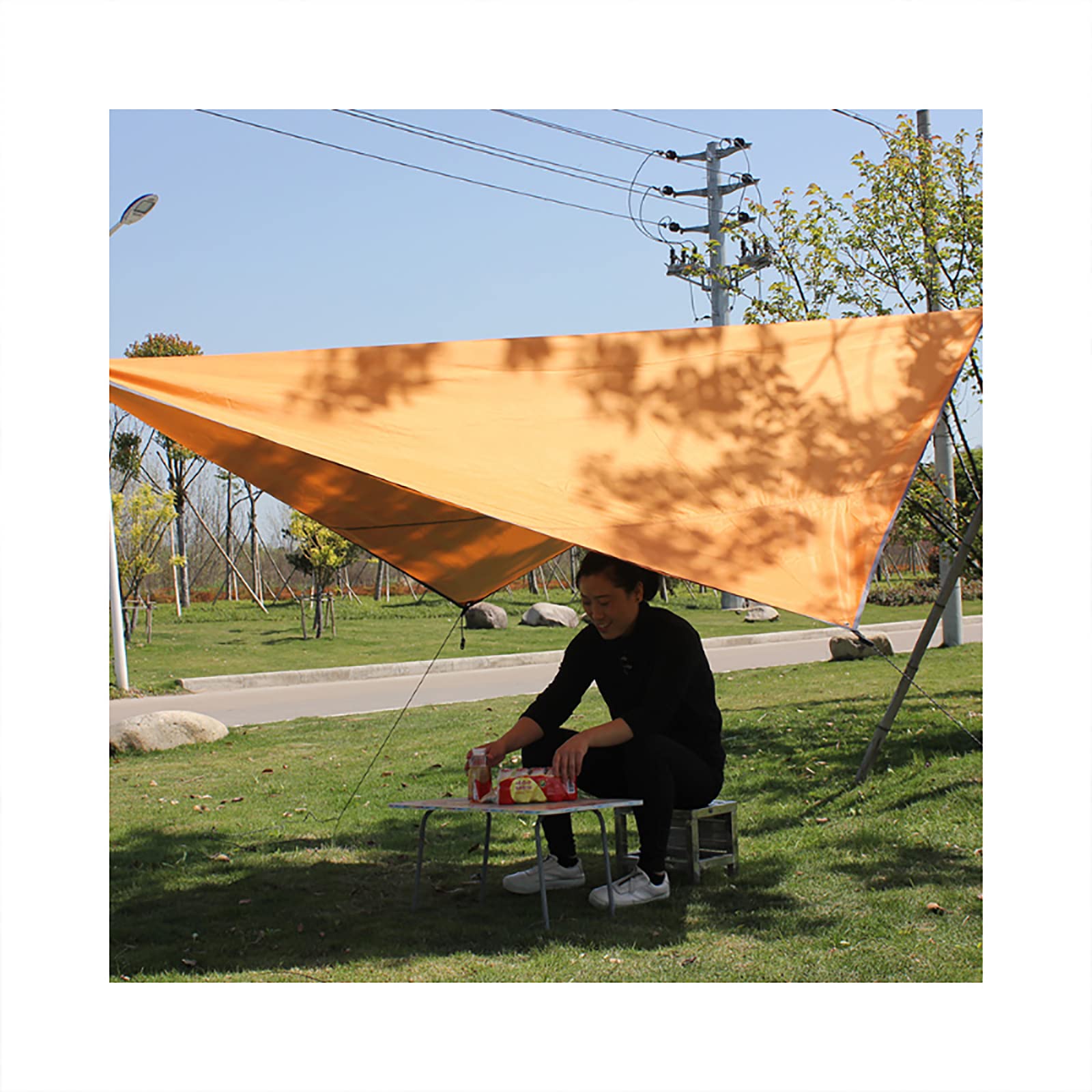 Voile d'ombrage orange pour la pelouse du jardin et les loisirs