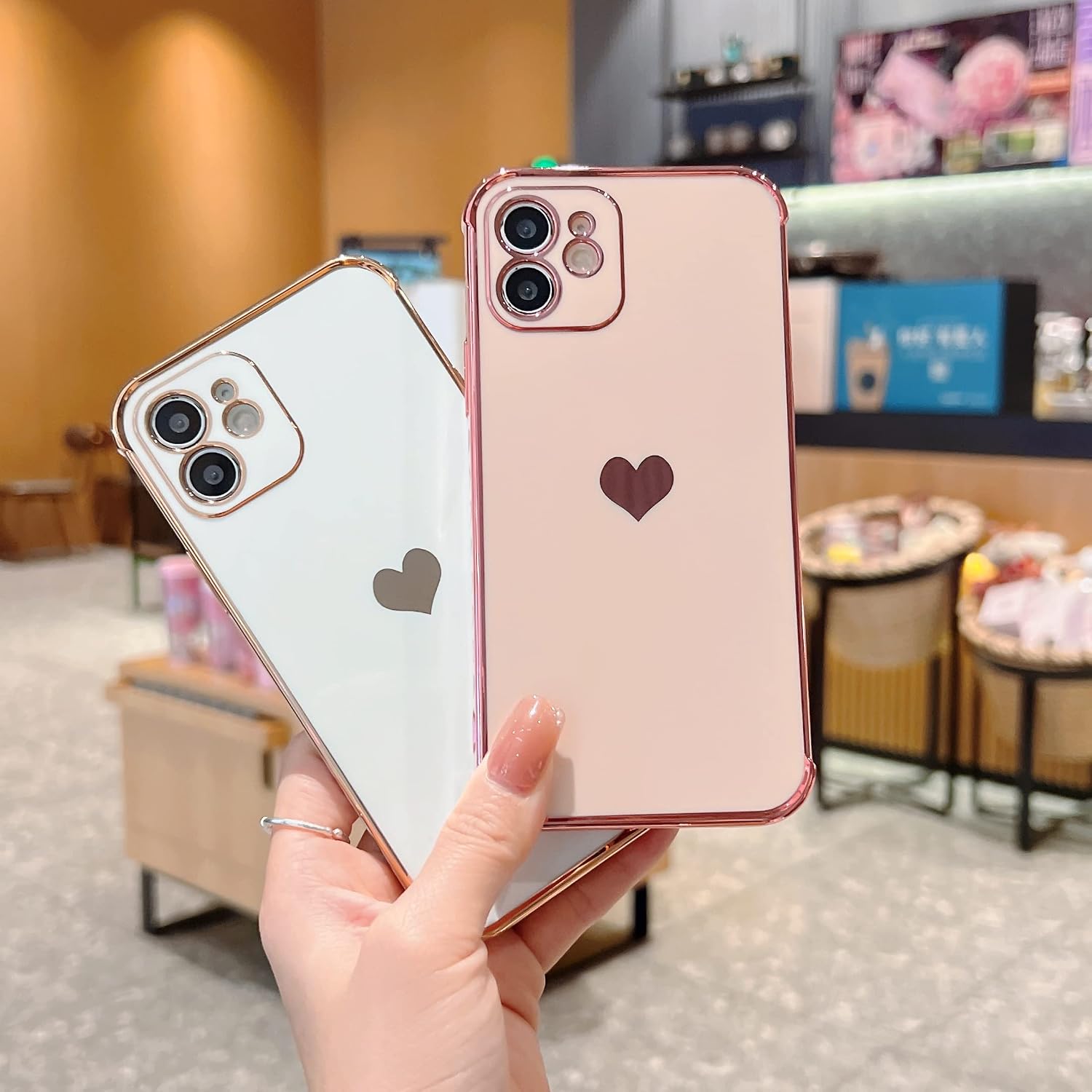 Raylon Designed for iPhone 11 Case, Screen Protector Slim Fit Shockproof Cover for iPhone 11 Case 6.1 Inch White