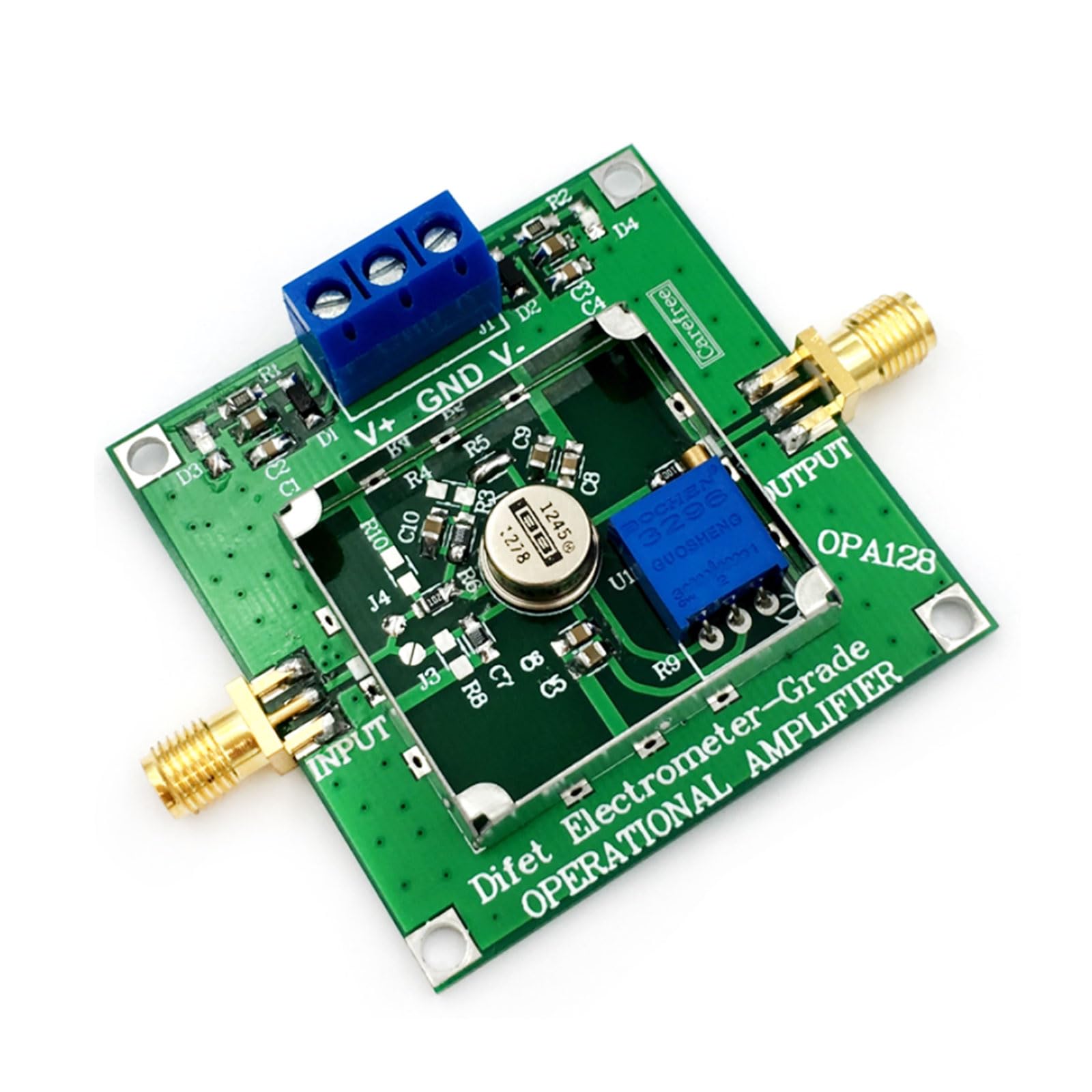 Amplificador funcional de precorriente extremadamente baja 75fA para aplicaciones de electrometro con resistencia en amplificadores de masa para equipos científicos