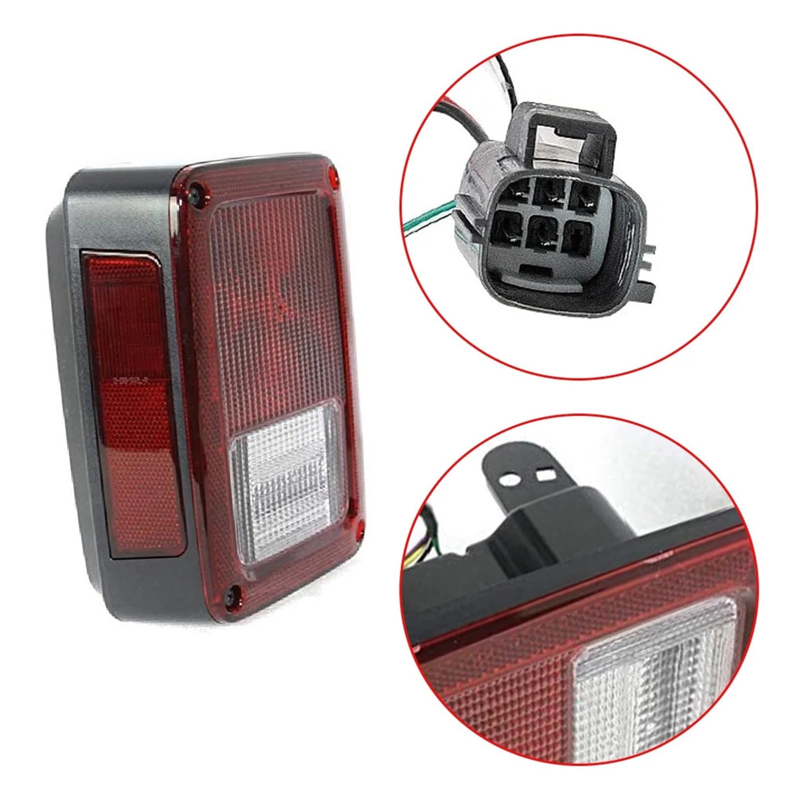 Halogen światła Lampa tylna zespolona Zestaw świateł tylnych lewy lub prawy z wiązką przewodów pasuje do Jeep Wrangler JK 2007-2017(Right)