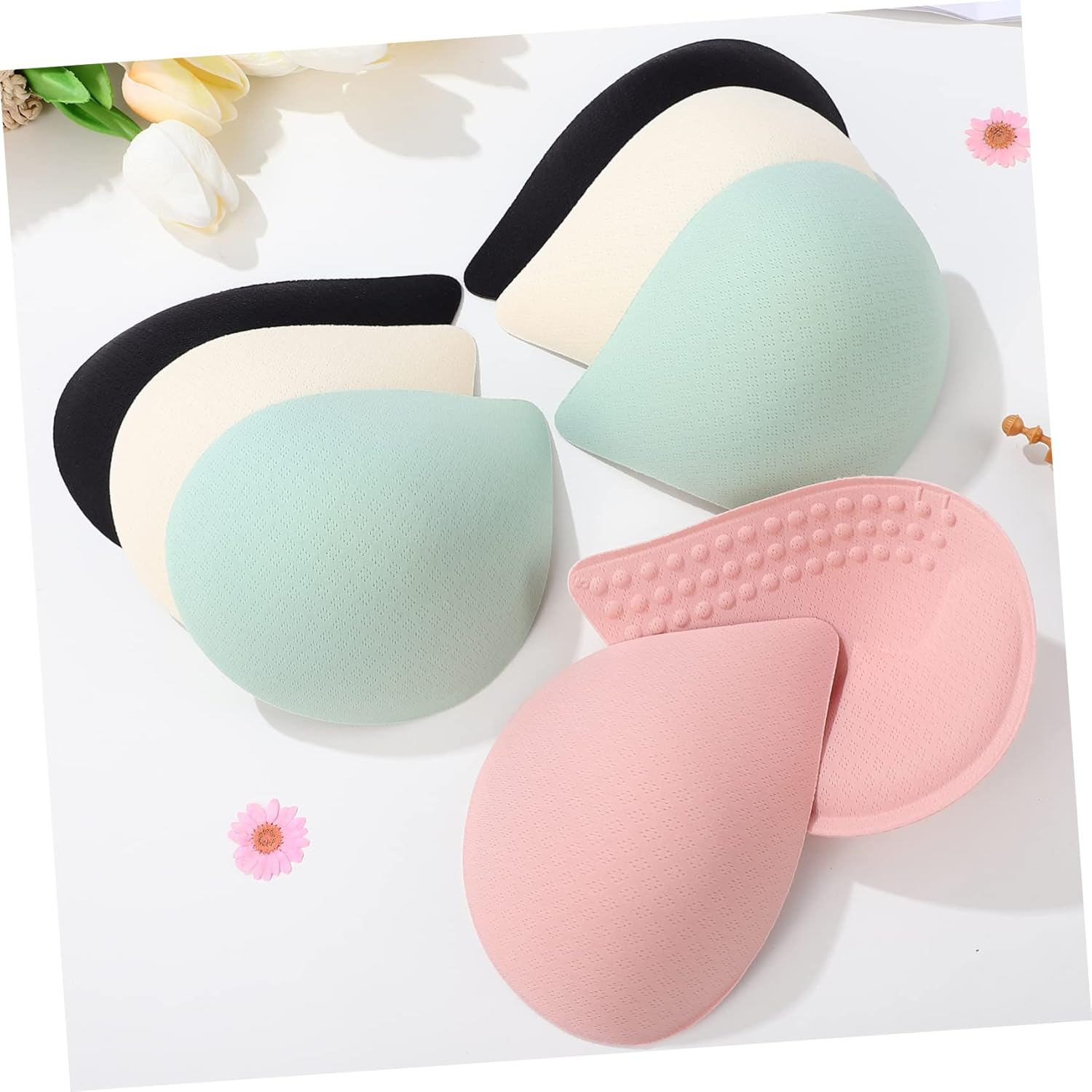 12Pairs Detachable Pads for Women Comfortable Insert Pads for Sports Bras Swimsuits Everyday Wear Lightweight Breathable Design Reusable and Washable Accessories
