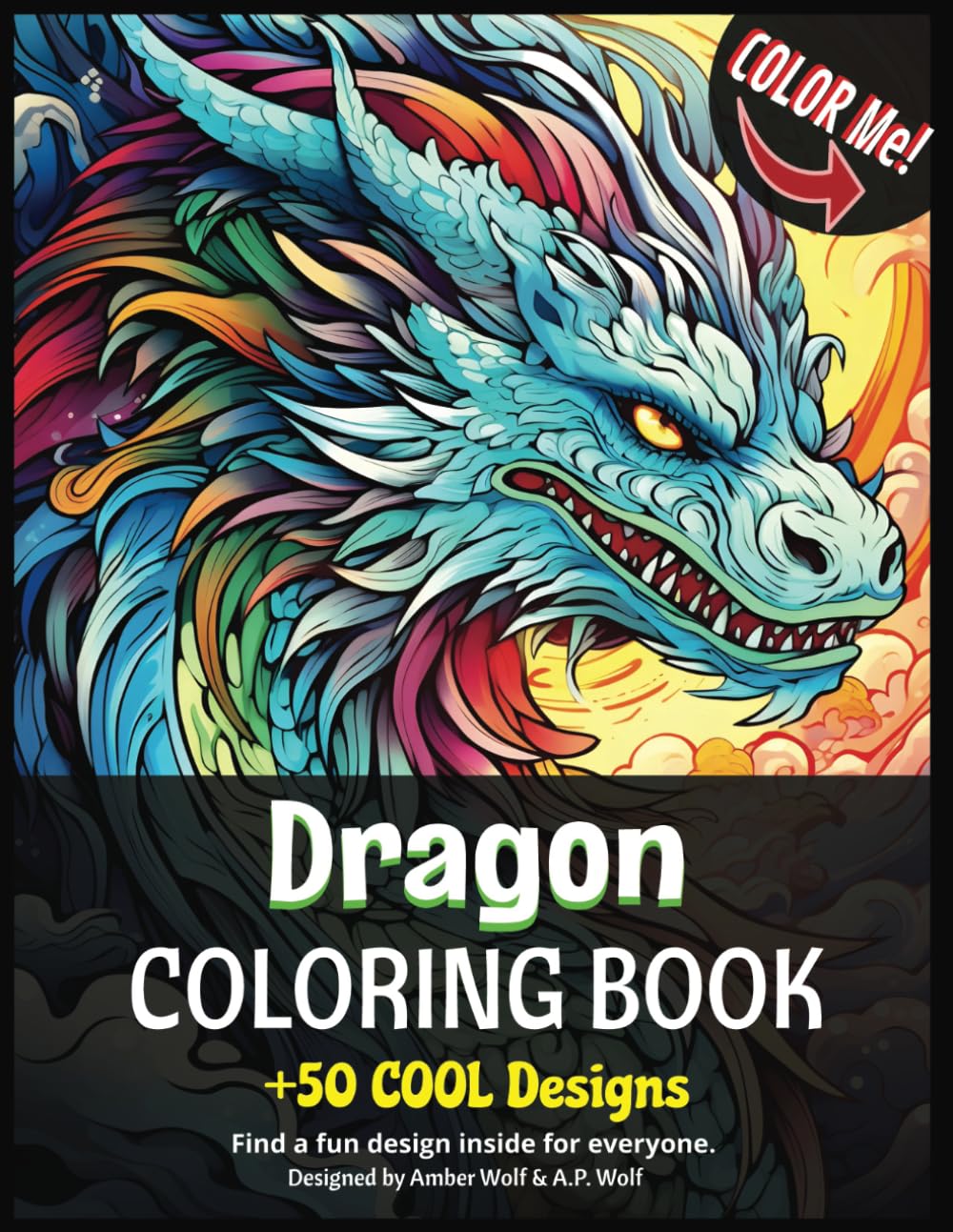 Dragon Coloring Book For Adults: Dragon Coloring Pages For Young Adults