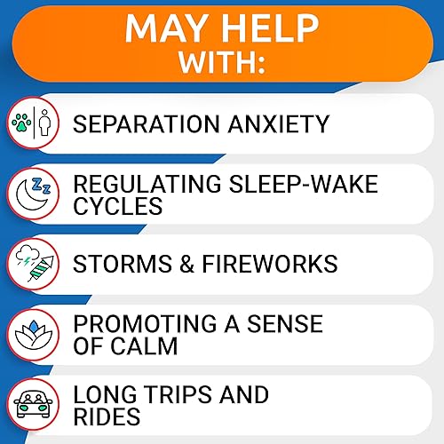 Miniatura 6 de Golosinas calmantes avanzadas de cáñamo para perros, aceite de cáñamo + melatonina, alivio de la ansiedad, ayuda de separación, alivio del estrés