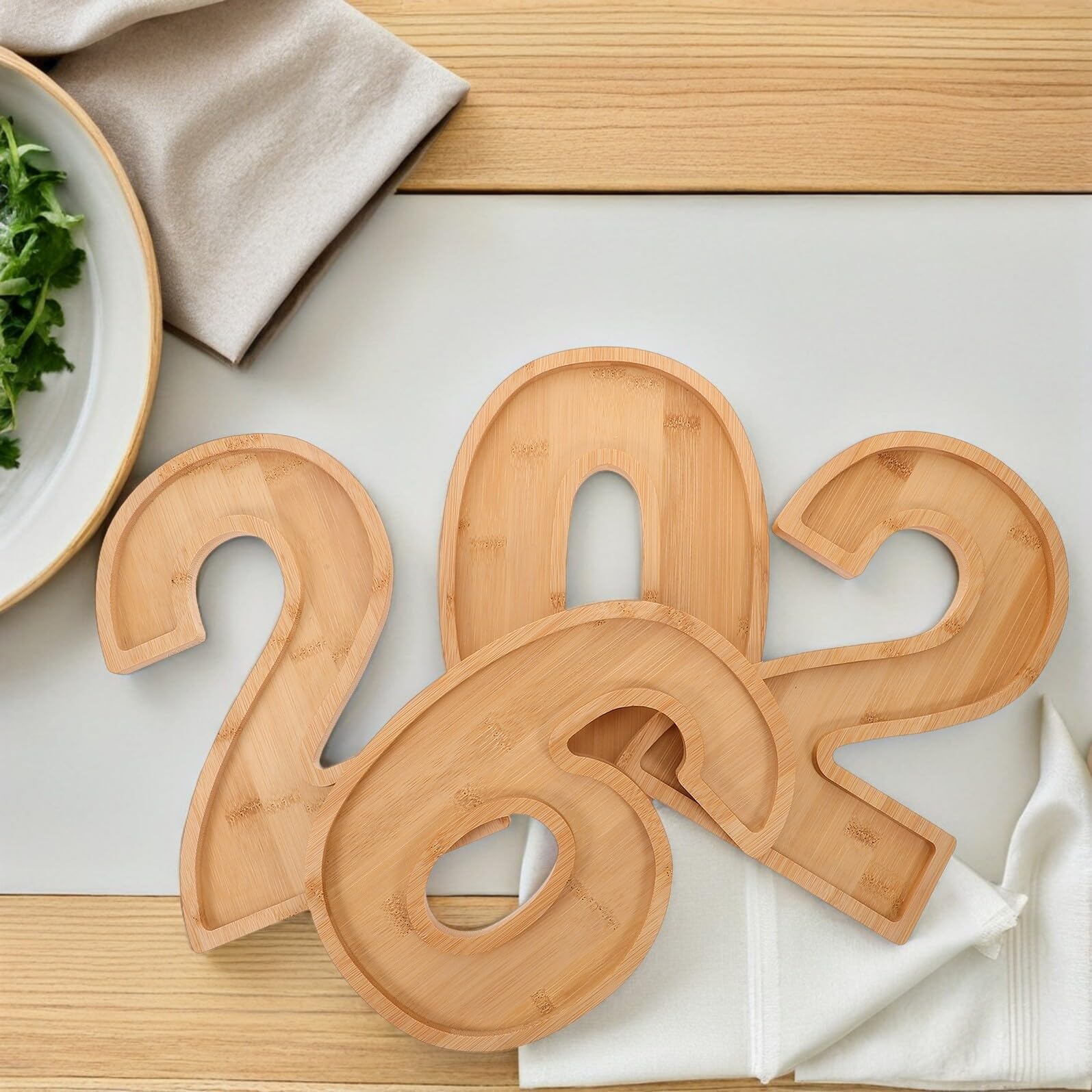 Toyvian 4piezas Bandeja de Madera para Aperitivos de Caja Rellenable para Fiestas Snacks Decoración de Navidad y Graduación Bandejas de Madera para Servir