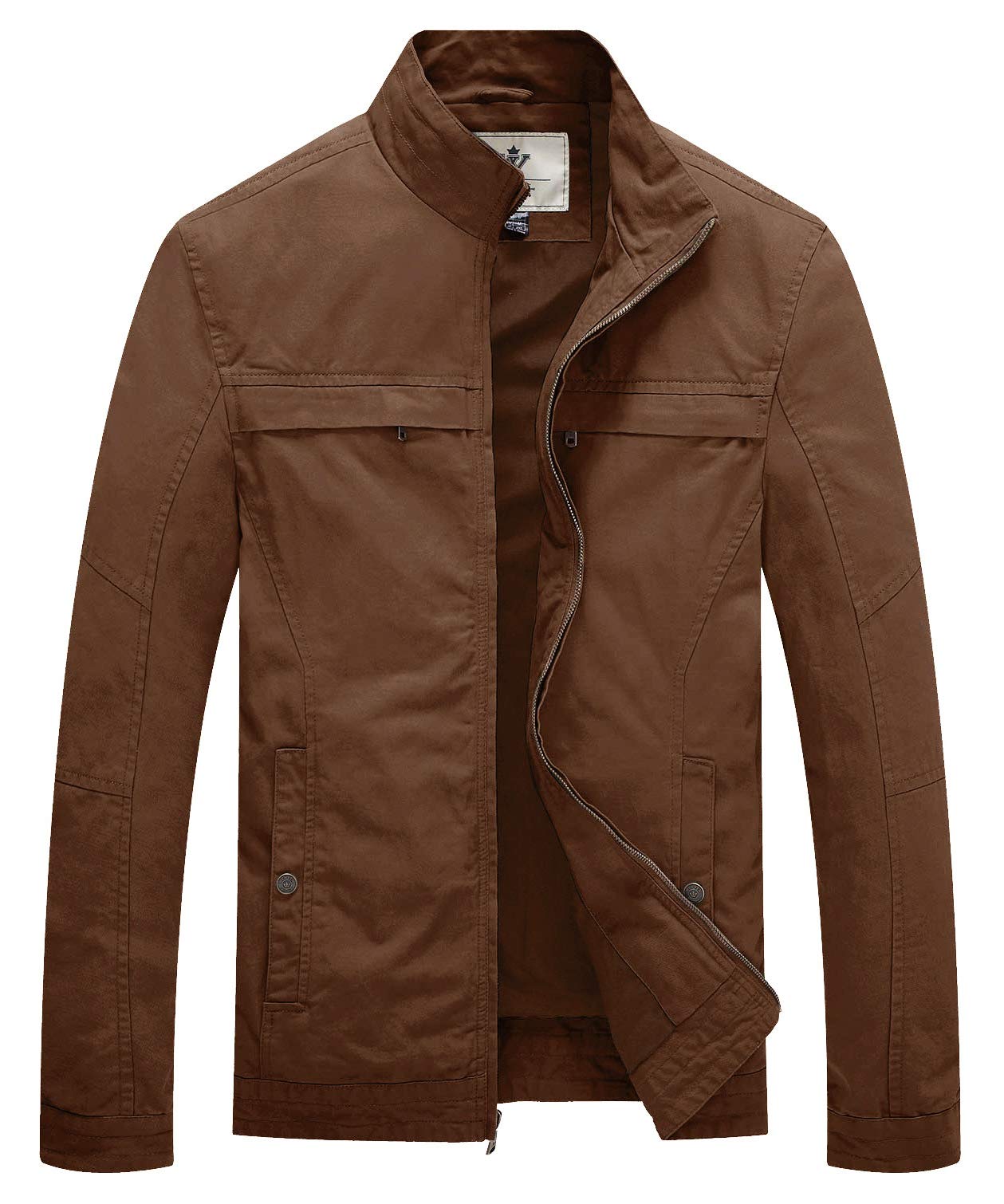 WenVen Clásica Chaqueta Hombre Cazadora Entretiempo Chaqueta Militar Hombre Chaqueta Aviador y Primavera Otoño Verano Cazadoras Caballero Regular Fit Chaqueta Hombre Entretiempo