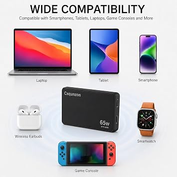 65W Slim USB C Wall Charger