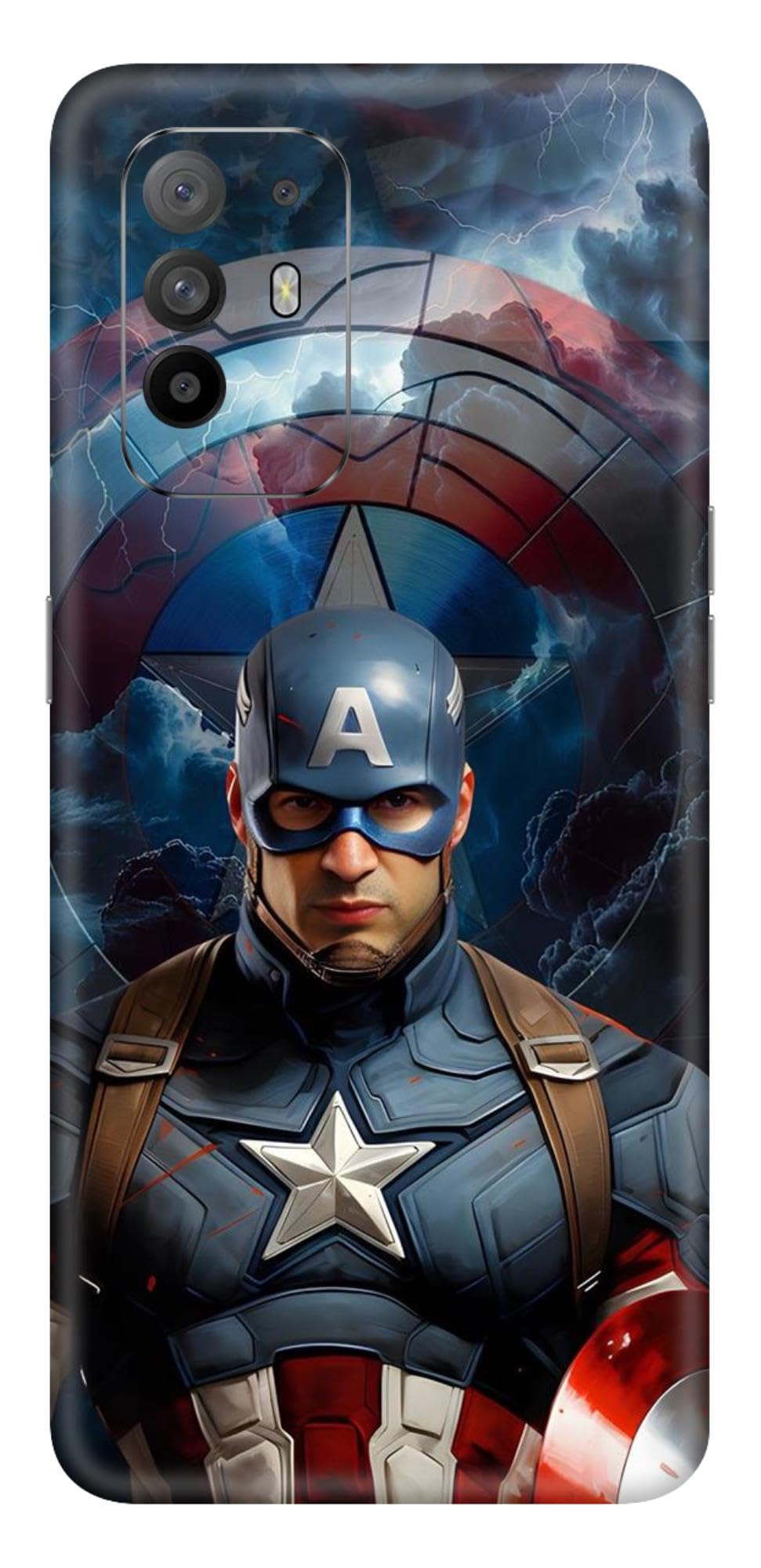 Premium Vinyl Printed Mobile Back Skin Sticker Compatible for Oppo F19 Pro Plus with Easy and Self Installation Kit - (Design -27)-image-32