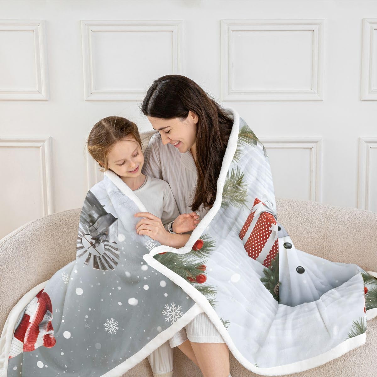 Erosebridal Christmas Sherpa Blanket 60"x80" for Teens Adults image 4