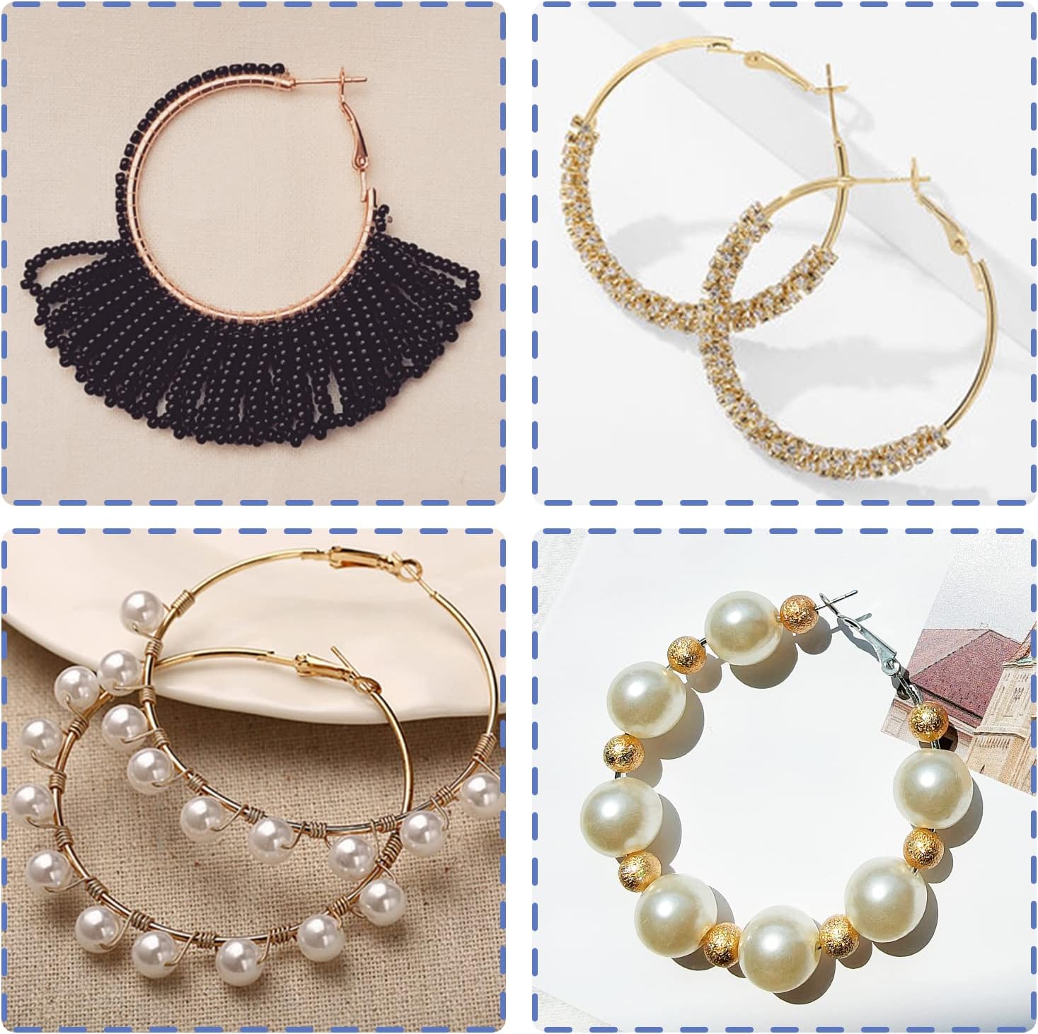 60Pcs Round Hoop Earring Findings Stainless Steel Earrings Beading Making Open Beading Hoop for Jewelry Making DIY Crafts Art Creation (40mm) - Image 6