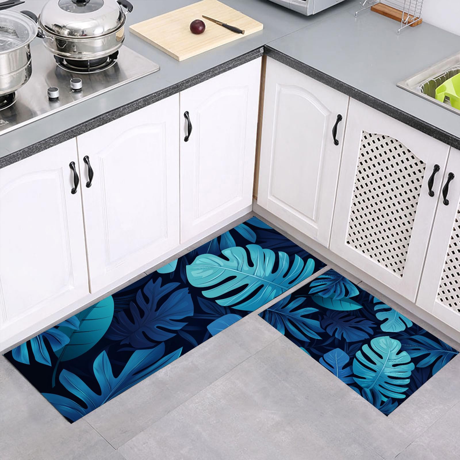 Tapis de cuisine anti-fatigue et durable en lot de deux formats longs