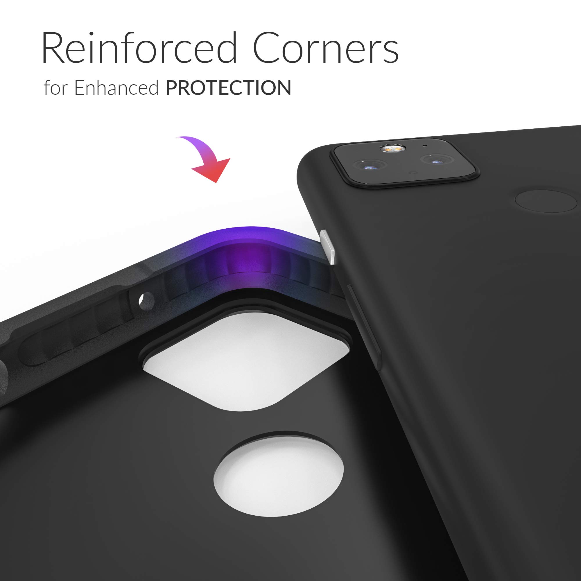 Crave Slim Guard for Pixel 5a Case, Shockproof Case for Google Pixel 5a 5G - Black