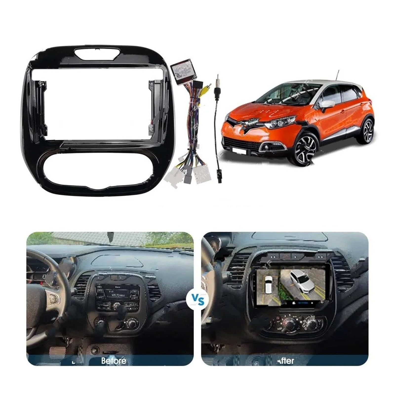 Radio Panel Set Para Para QM3 2014 2015 2016 2017 2018 Marco Coche Adaptador Fascia Caja Canbus Decodificador Android Radio Dash Kit Panel Ajuste Fascia Marco