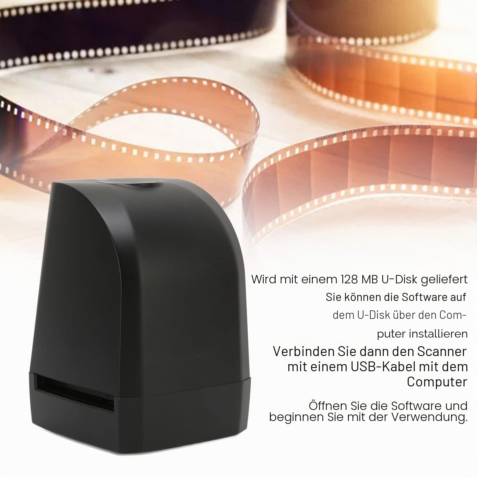 Annadue Film Scanner, Dia Scanner Konvertiert Negativ 135mm /35mm Film, 8 MP CMOS Sensor, für MAC/Windows XP/Vista/7/8/10