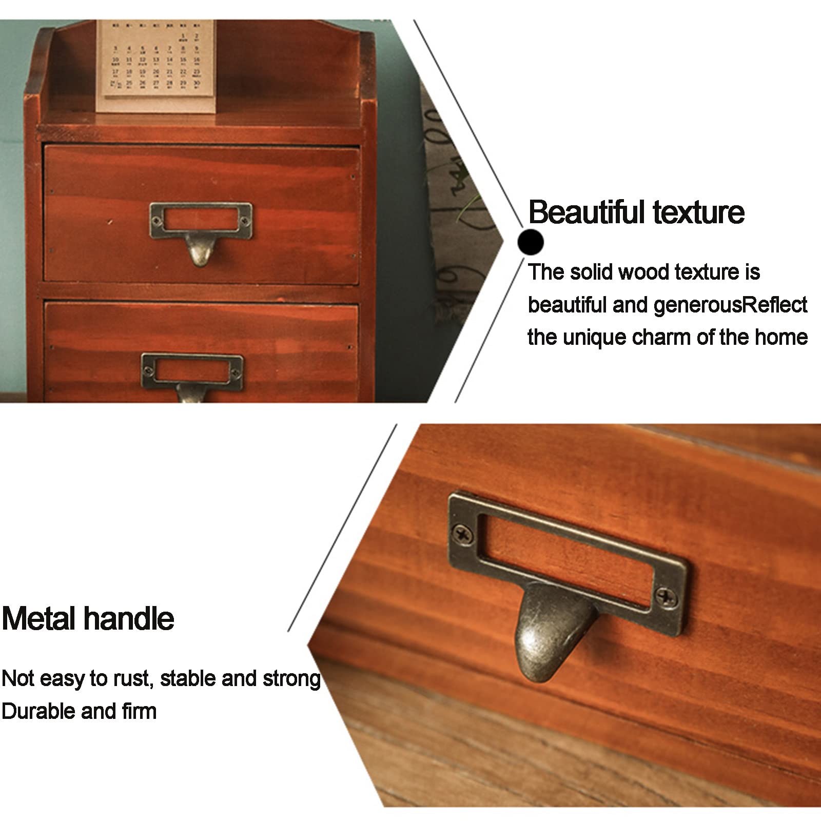 Cesta de Costura de Madera, Caja de Costura Vintage básica para el hogar, Caja de Kit de Costura de Madera para Adultos, Caja de Almacenamiento para Principiantes, marrón