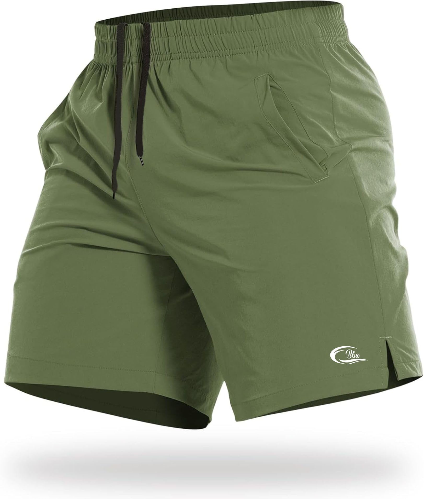 cblue Men’s Performance Shorts | Quick Dry Lightweight Sports & Gym Shorts with Secure Zipper Pockets-picture-33