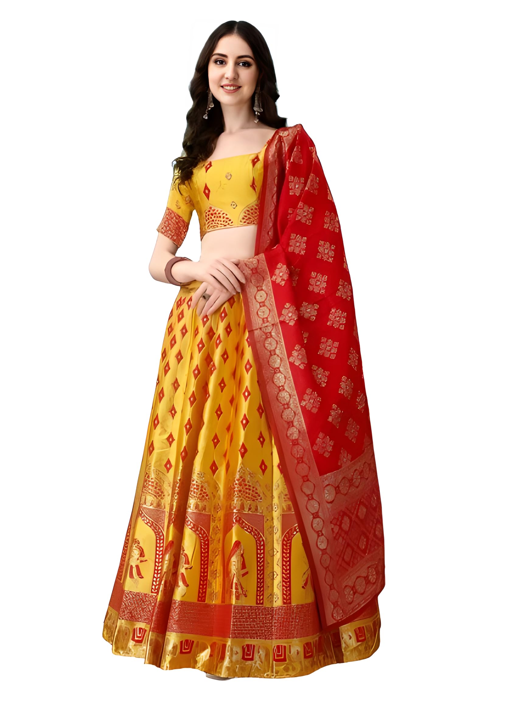 JAYA CREATION BANARASI JAQUARD LEHENGA CHOLI