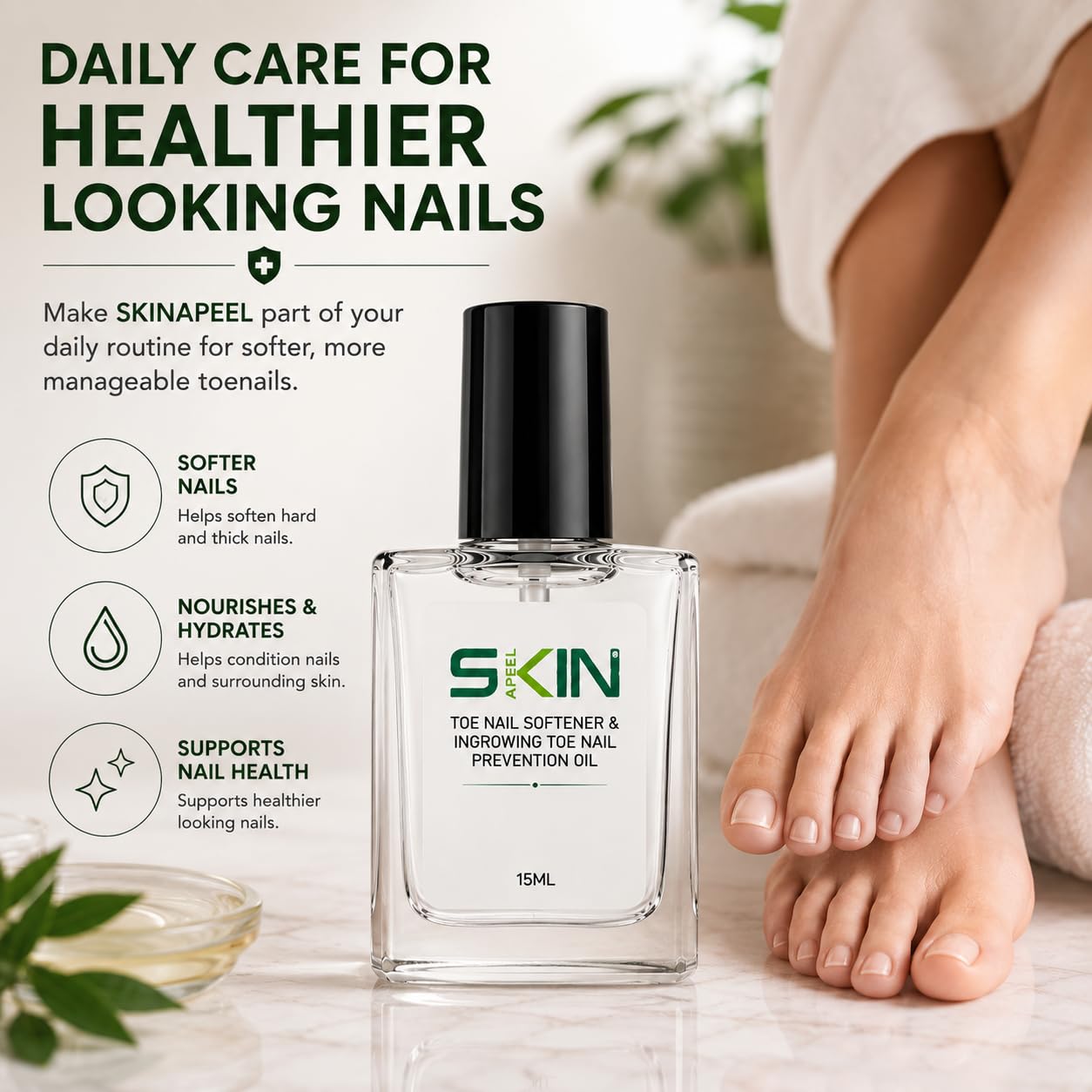 Olejek Do Paznokci I Skórek Skinapeel - 15 Ml | Zmiękczanie Twardych I Pielęgnacja Wrastających | Wzmacniający Olejek Do Manicure I Pedicure | Odżywcze Olejki Do Paznokci