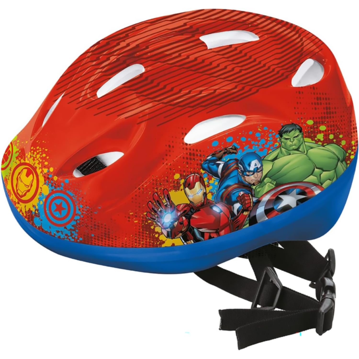 Mondo Avengers Casco Bici, Colore Rosso, 52-56, 18179