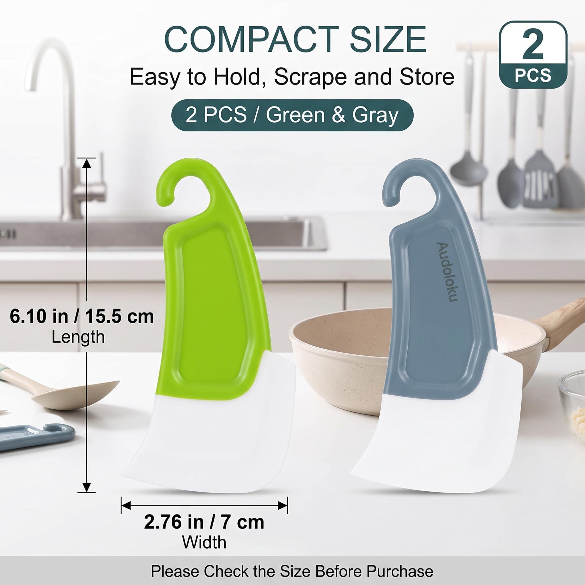 Espátula de silicona para limpieza de platos, espátula de cuenco, raspador de platos, raspador de platos, espátula de cocina, espátula de limpieza de goma, herramienta de limpieza de ollas, 2 unidades
