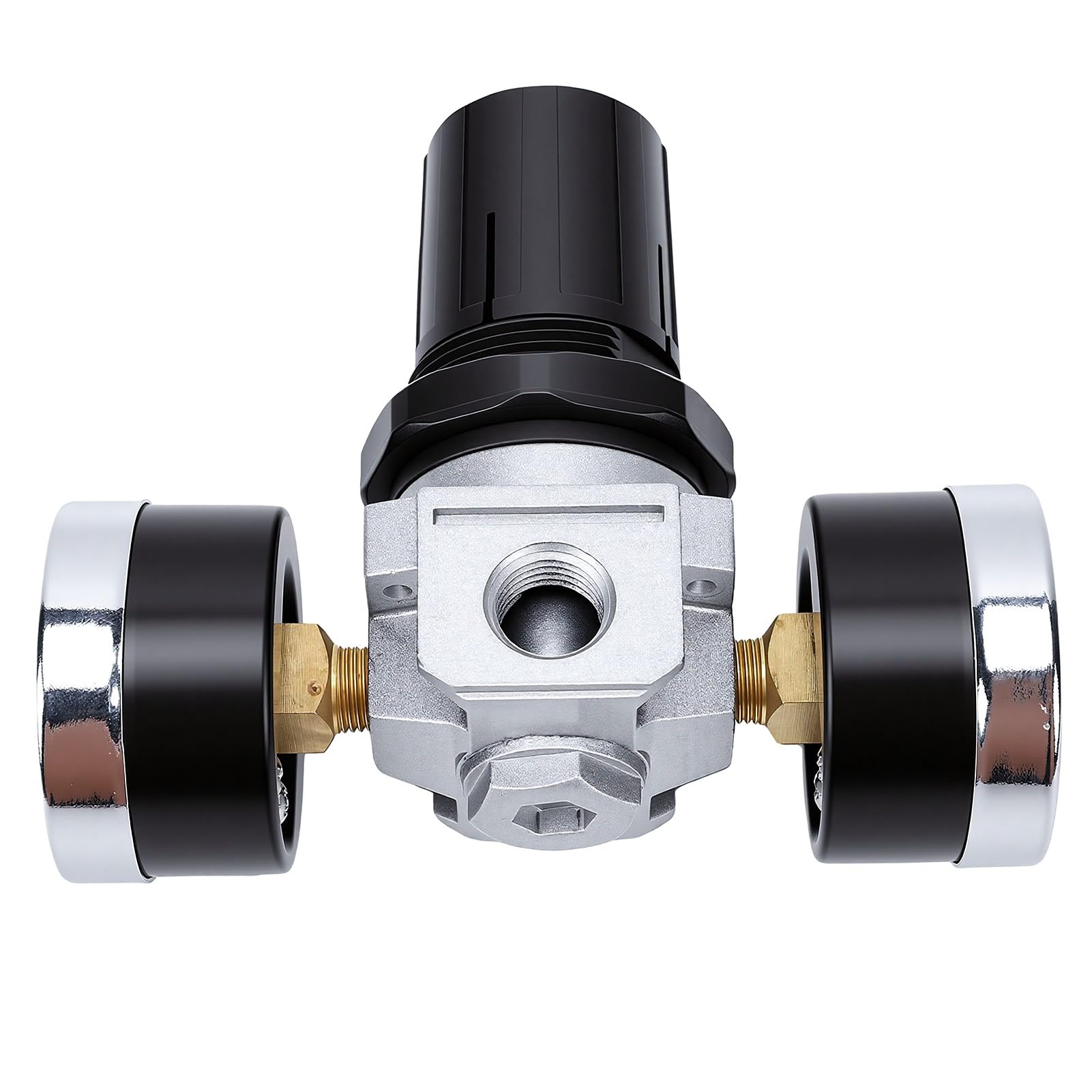 Cocoarm Luftdruckregler mit Manometer 150 PSI Einstellbar 1,4 NPT für