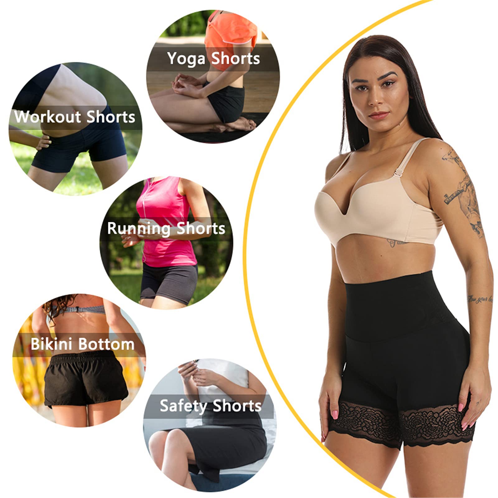 Butt Lifter Hose für Damen Bauchsteuerung Shorts Hohe Taille Abnehmenhöschen Body Shaper Frauen Kurze Hosen Boxer Brief