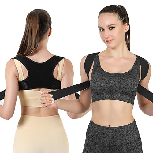 Corrector de postura para mujeres y hombres profesionales, soporte de postura ajustable enderezador de espalda para cuello, hombros y alivio del