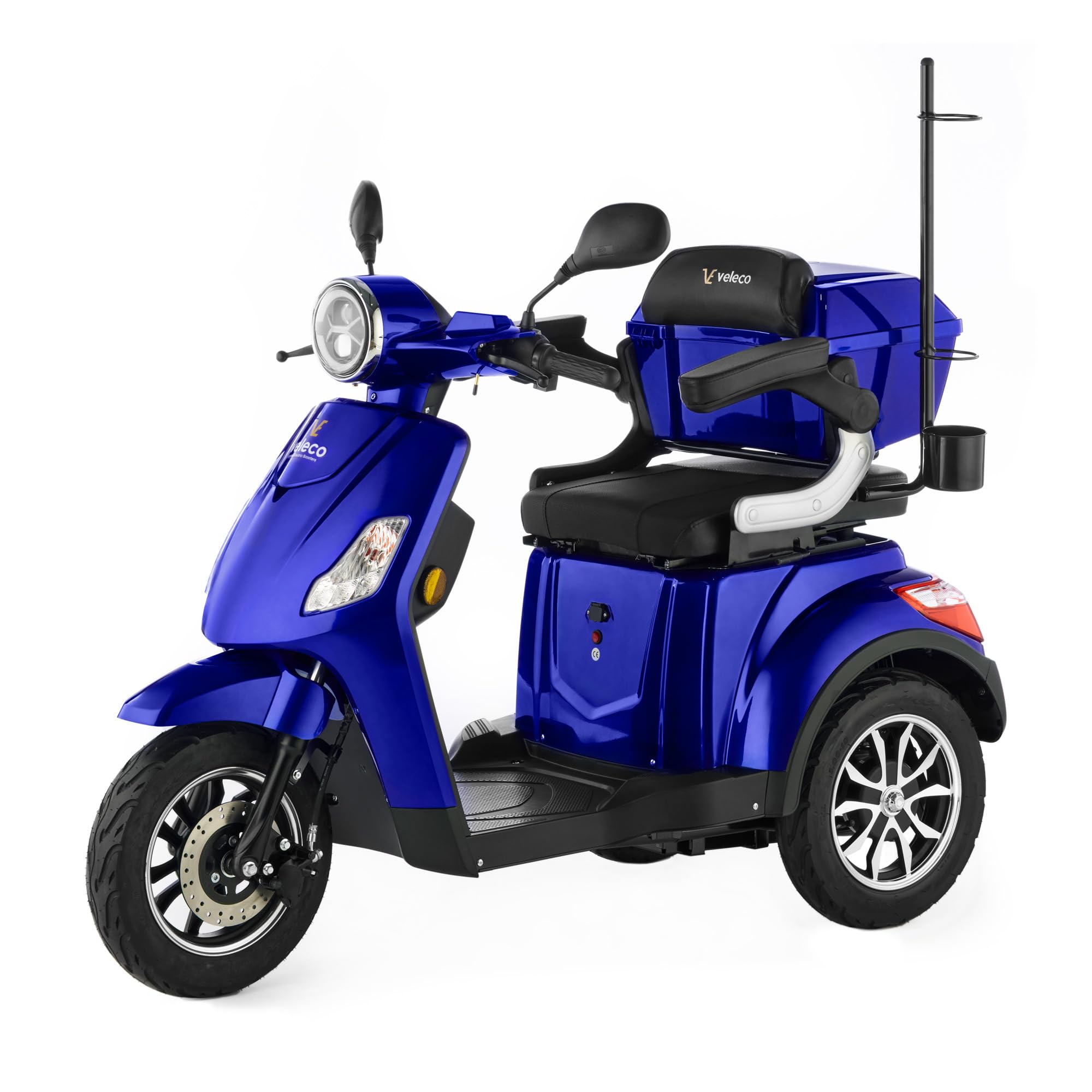 VELECO Dispositivo para discapacitados de 3 Ruedas Para Personas Mayores Minusvalido DRACO 12km/h (Azul)