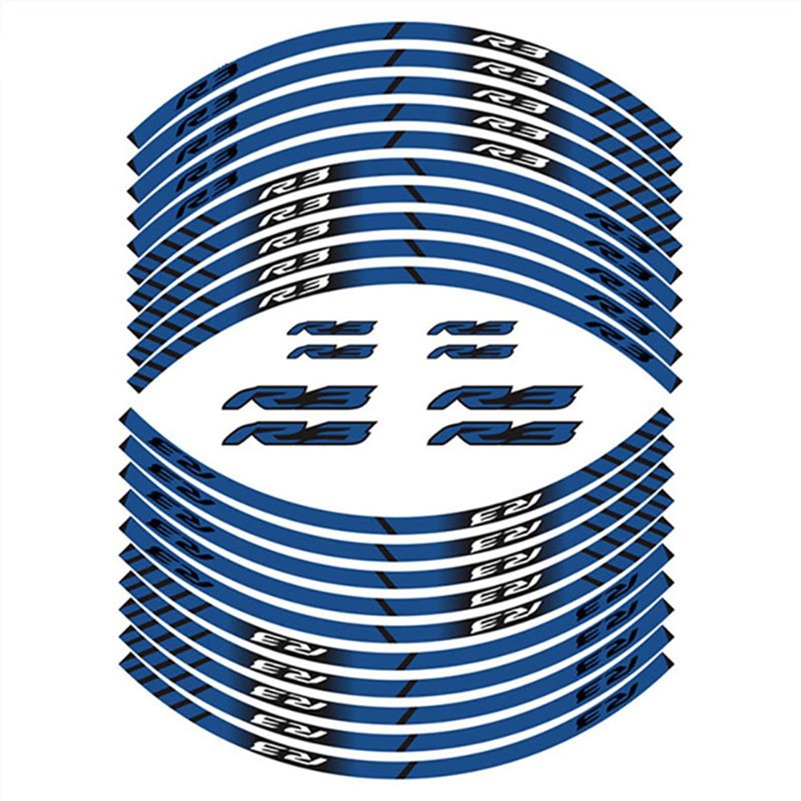 Decorative Stickers Motorcycle Wheel Sticker Decal Reflective Rim Front Rear Tire Stripe for Y-AMAHA YZF R1 R1M R3 R6 R6S YZF R25