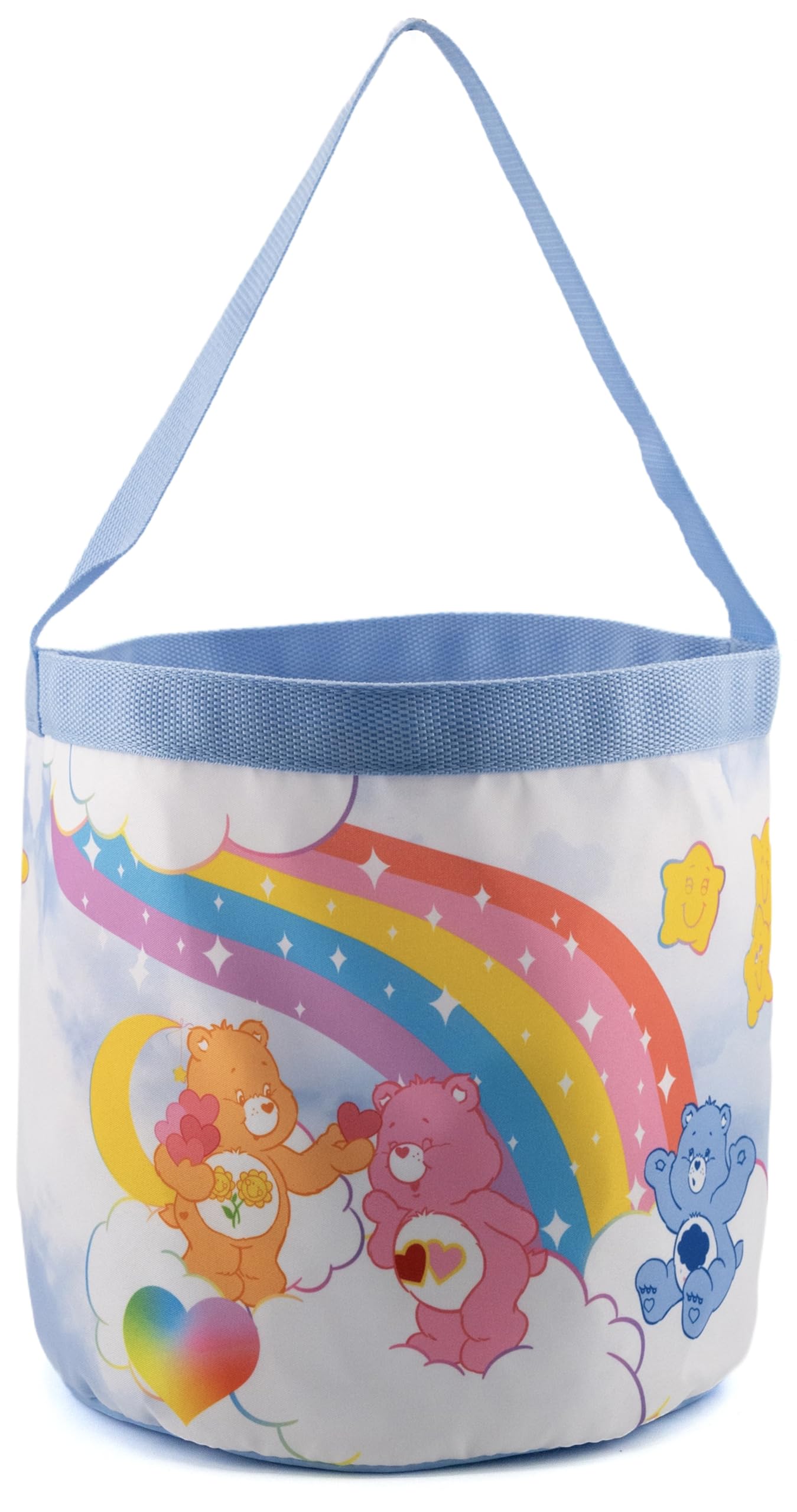 Care Bear Tote Bag for Kids | Collapsible Halloween Trick or Treat Bag, Candy Tote, and Reusable Easter Basket | Care Bear Travel Tote, Shopping Bag, or Party Carryall | Ages 3+