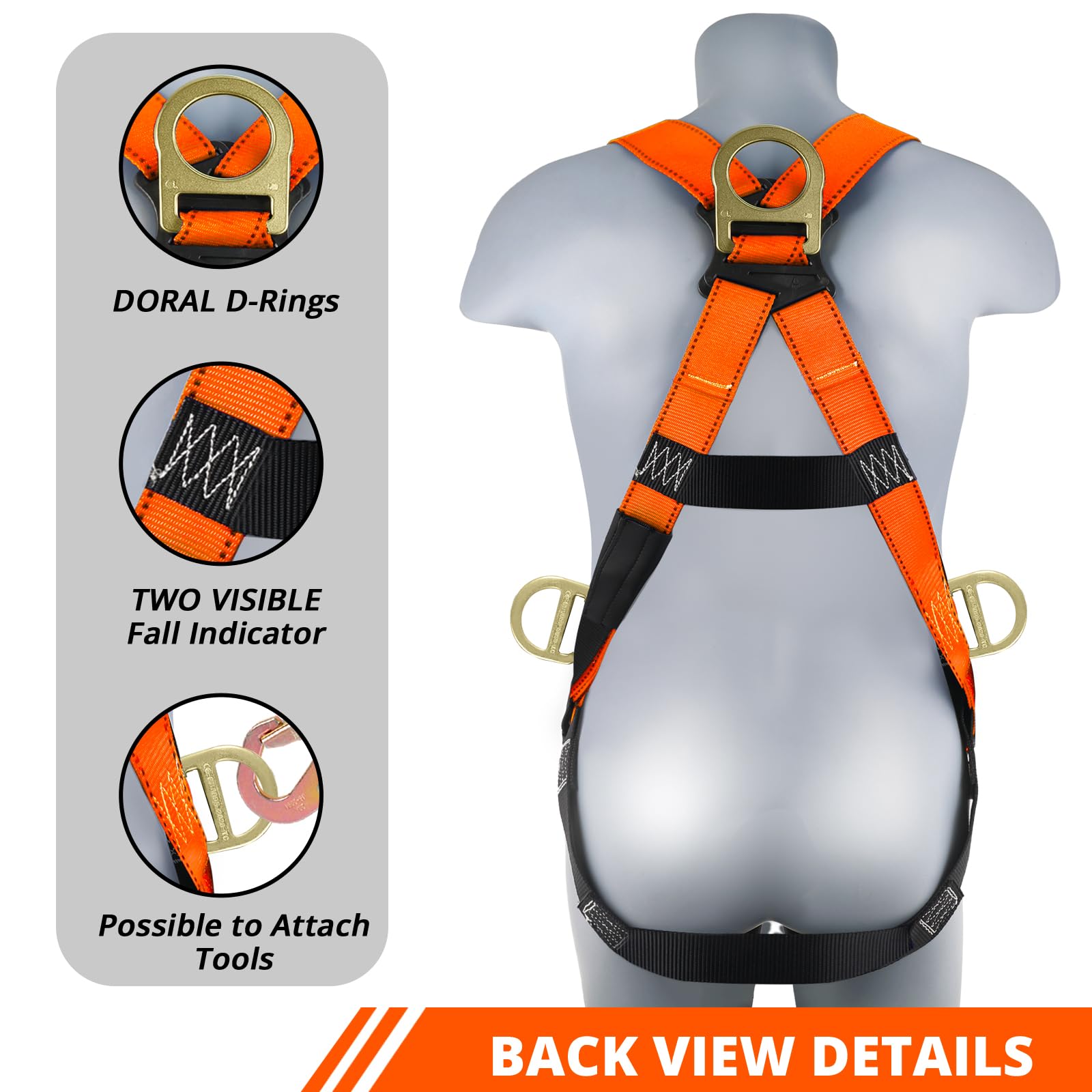 TRSMIMA Safety Harness Fall Protection - Safety Harnesses Construction Kit — Amazon image 3