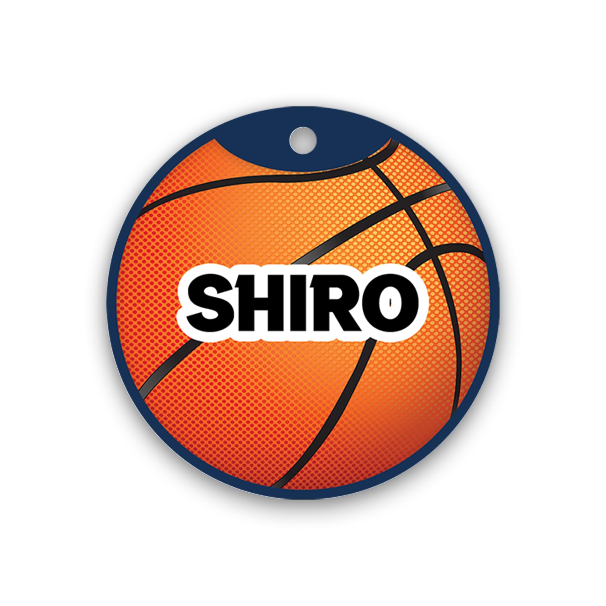 Pawsindia Personalized Dog Name Tag, Customized Pet ID Tag for Dogs with Double Side Waterproof Print, Sports Collection (Basketball, Navy Blue) (B0CLJMNYX2) Amazon Price History, Amazon Price Tracker