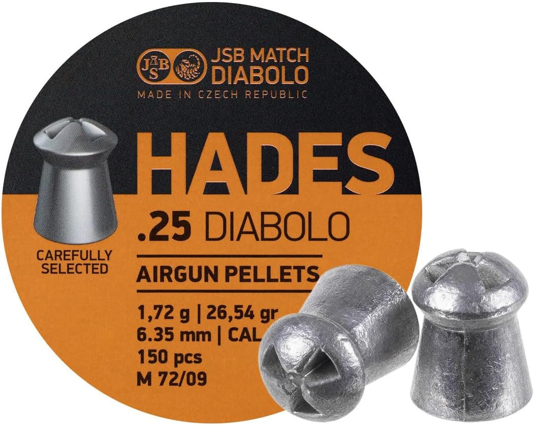 JSB Match Diabolo Hades, .25 Cal, 26.54gr, Pointed 150 ct