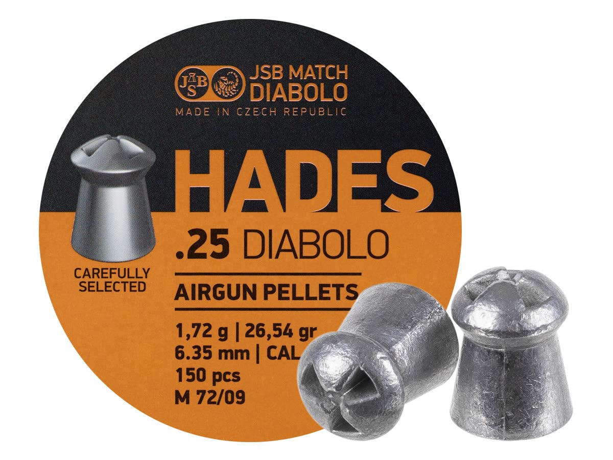 Match Diabolo Hades, .25 Cal, 26.54gr, Pointed 150 ct