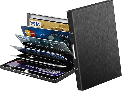 MaxGear Credit Card Holder Metal Card Wallet for Women or Men Slim ID Card Holders RFID Blocking Protector Sleeves Money Clip Business Card Case