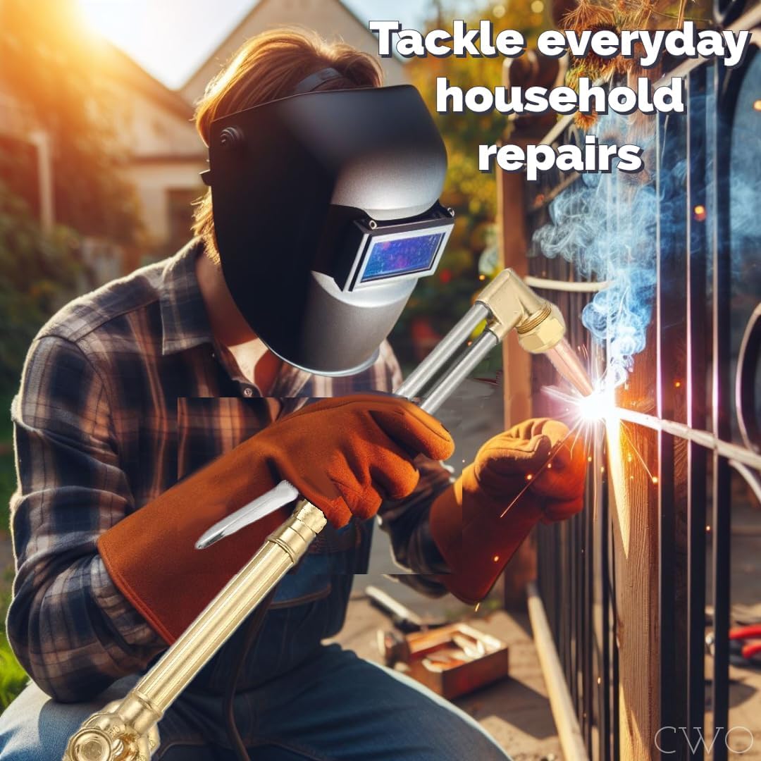 Fits CHICAGO ELECTRIC WELDING Portable Torch Kit with Oxygen and Acetylene Tanks - Works with Harris, Victor, Lincoln Electric, Weldco, and Matheson Tanks, Regulators and Hoses