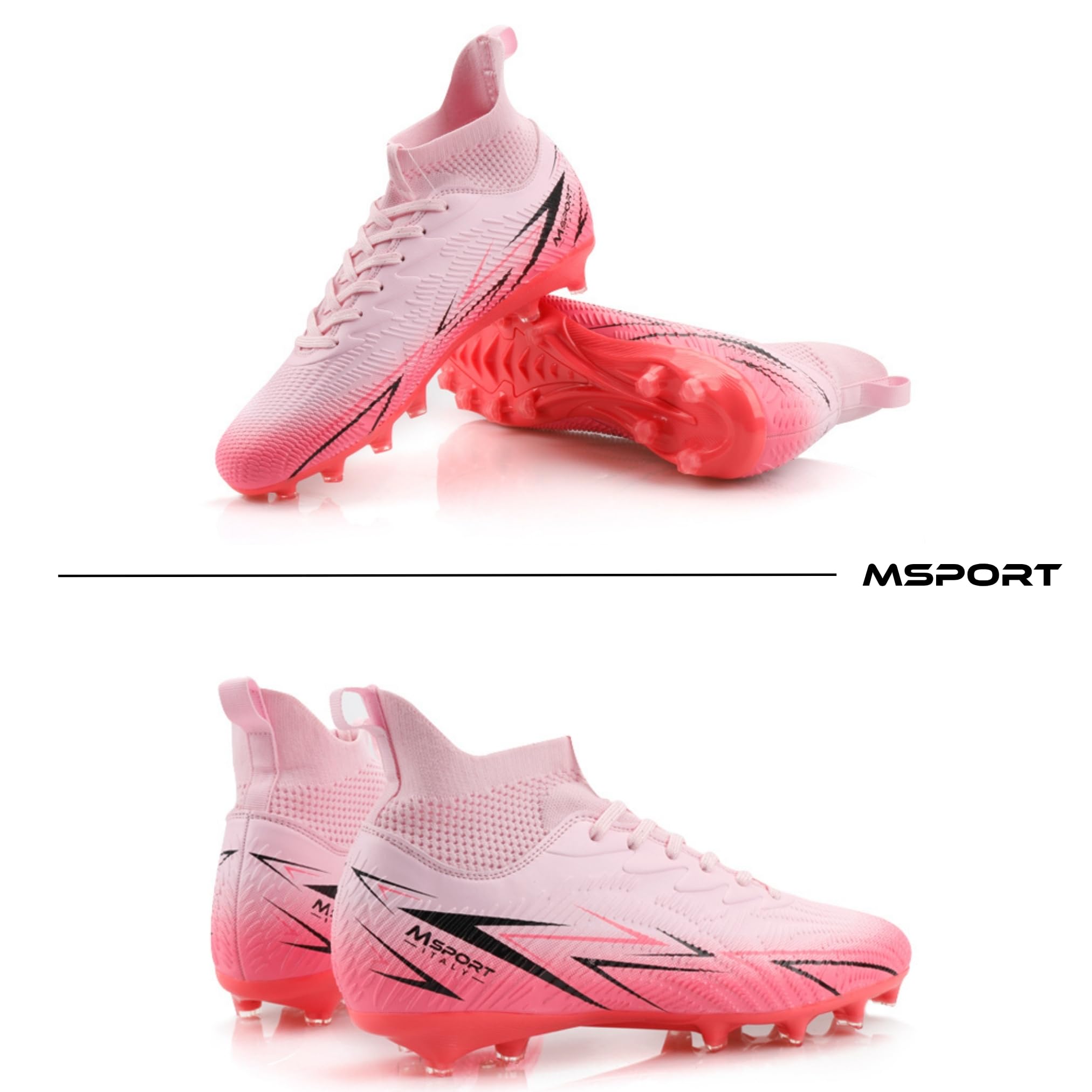 Botas de Fútbol Niño/Junior con Tacos – Antideslizantes, Ligeras y Cómodas, Transpirables, para Césped Natural y Artificial, Entrenamiento y Partido