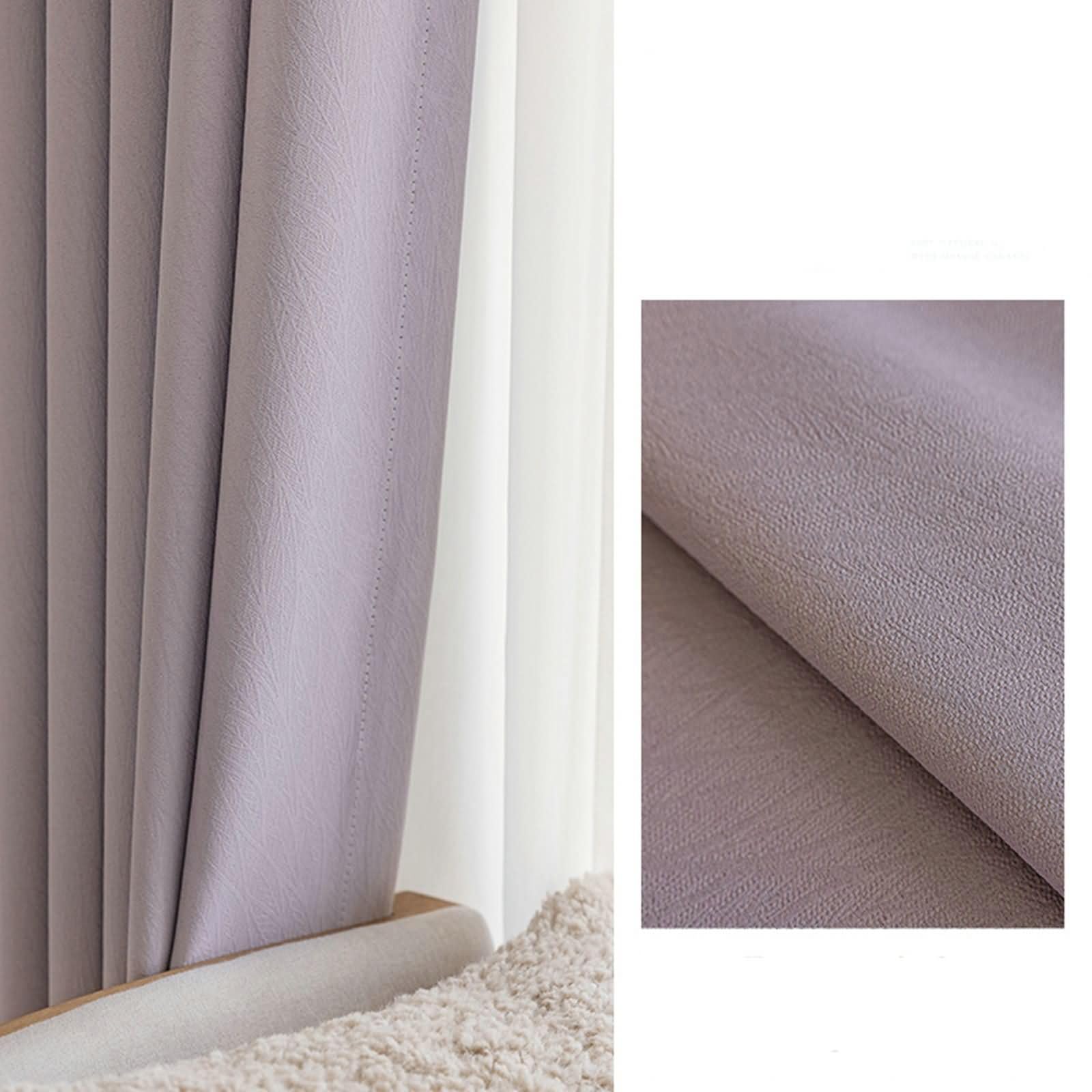 Tende Interno con Ganci, 2 x 132W x 138H CM,Tende Oscuranti Interni 2 Pezzi Tinta Unita Tenda Viola da Cucina
