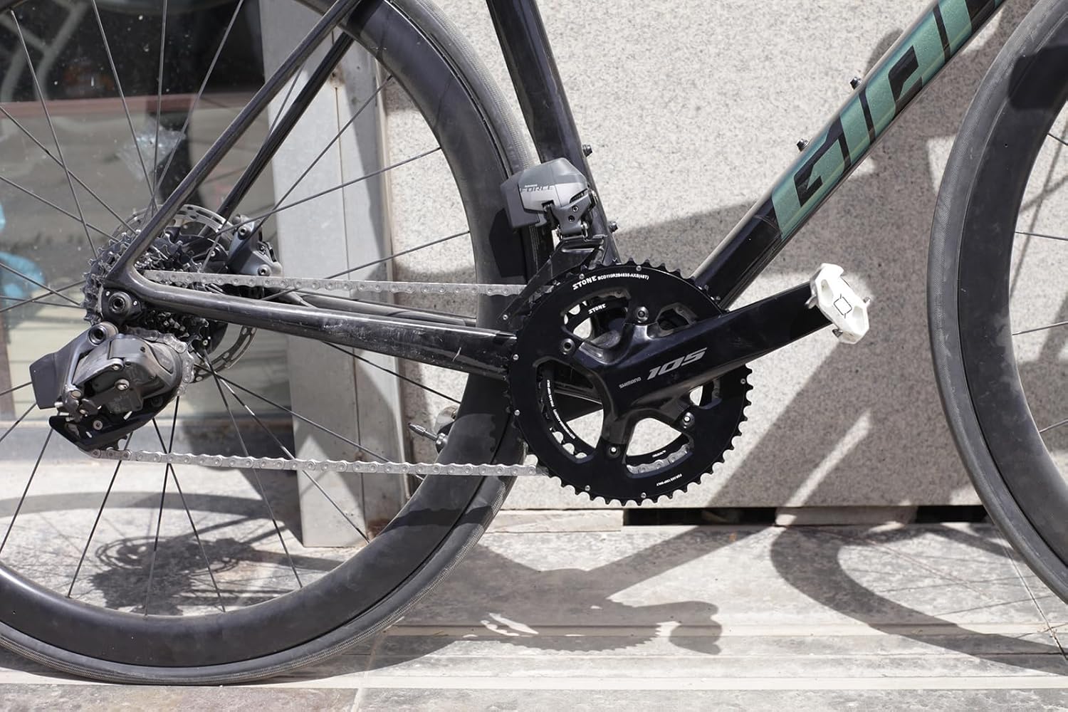 DJC Stone 110bcd Double Bike Chainring for Sram AXS Flattop 12 Speed for Shimano R7100 R8100 R9200 4700 5800 6800 9000 105 R7000 R8000 R9100 Round