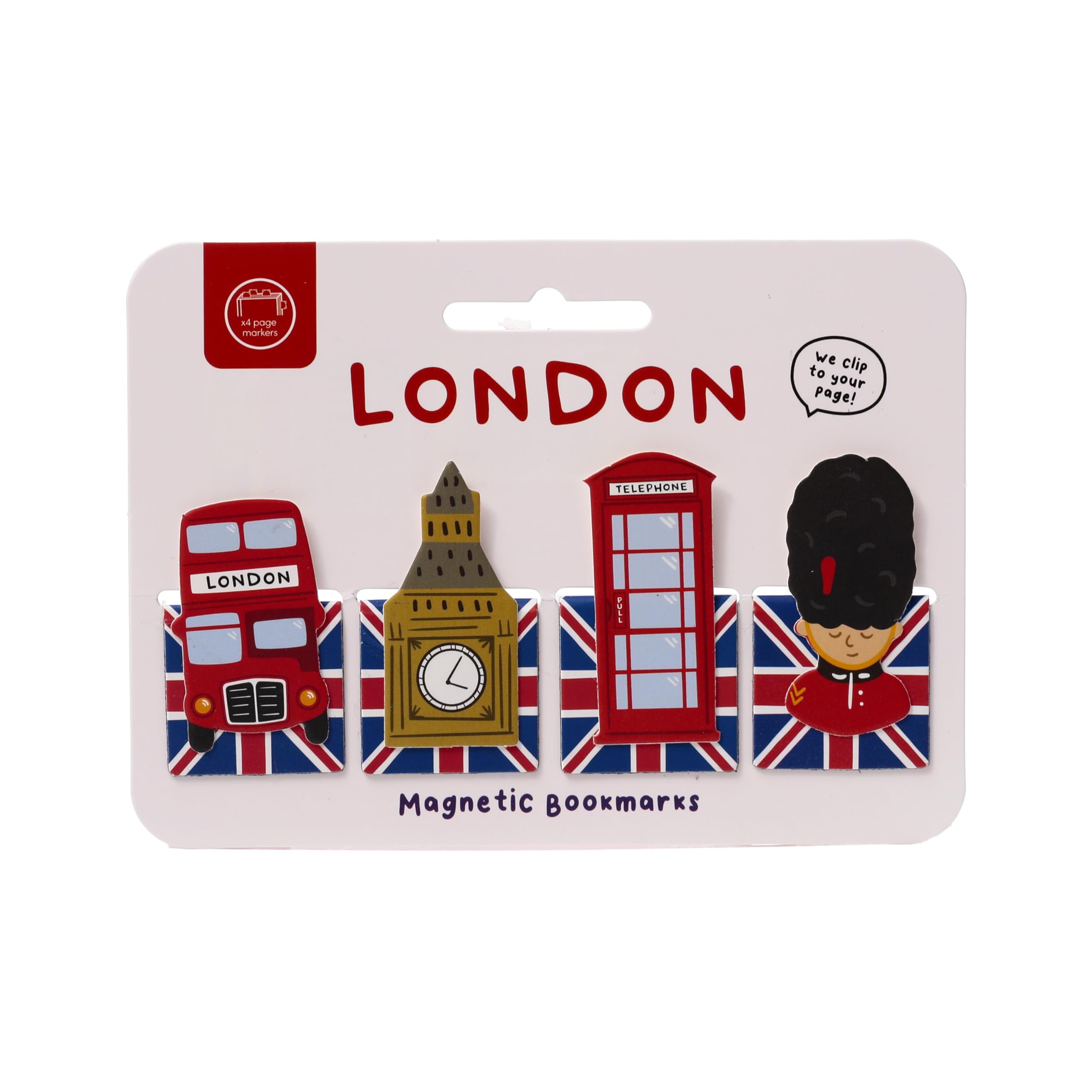 Puckator London Souvenir Shaped Magnetic Bookmark Set