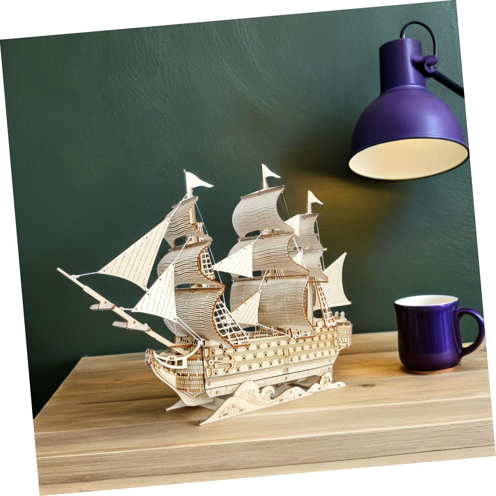VICASKY Kit Modellismo Navale in Legno Puzzle Per Adulti Modelli Di Navi Vela Da Costruire Kit Di Artigianato Nautico Per Principianti Ed Esperti Decorazioni Tema Oceanico